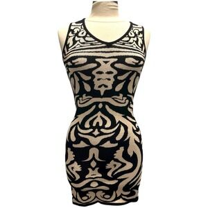 Forever 21‎ Tribal Geometric Bodycon Sweater Dress Size S Y2K Baddie Clubwear